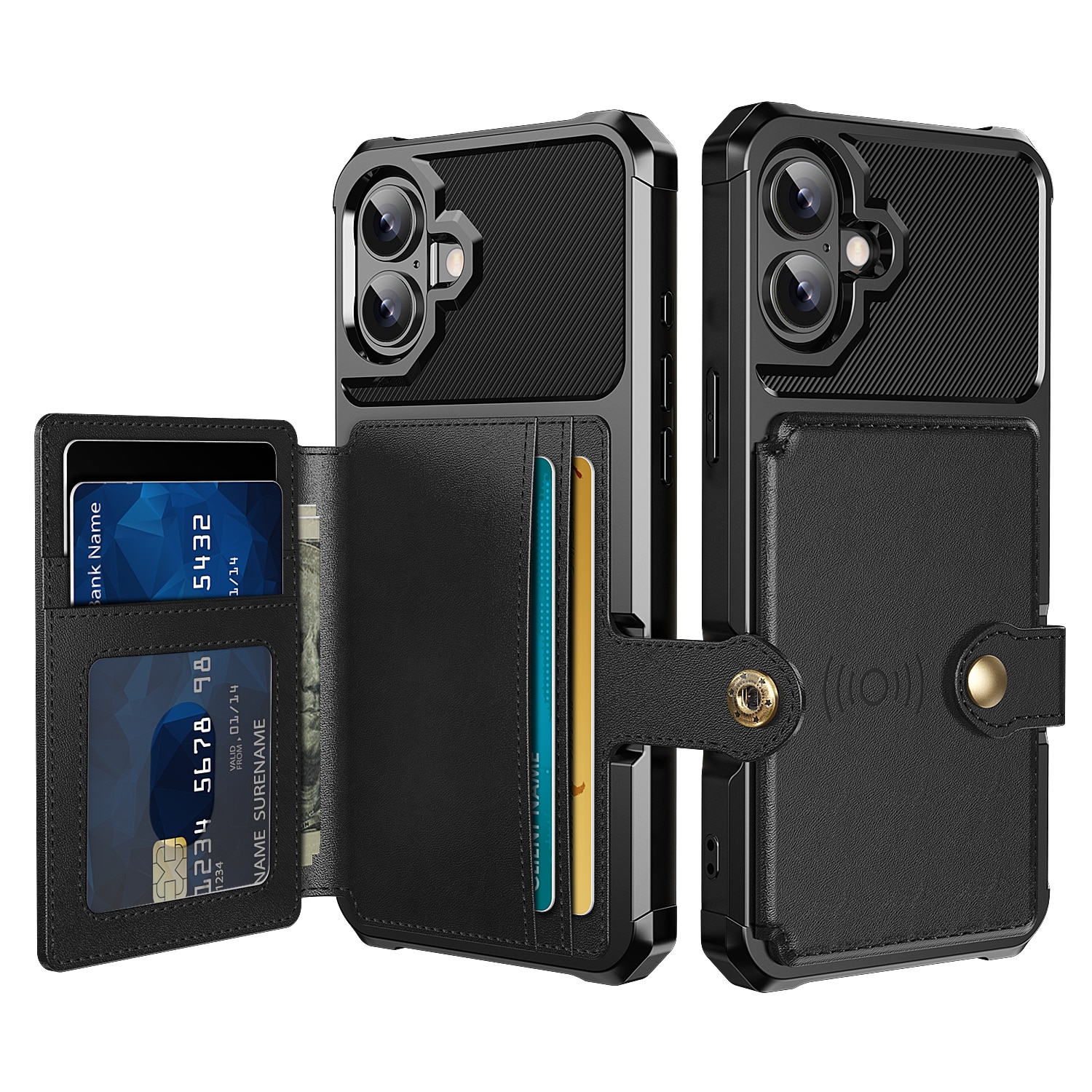iPhone 17 Tough Multi-slot Case Black