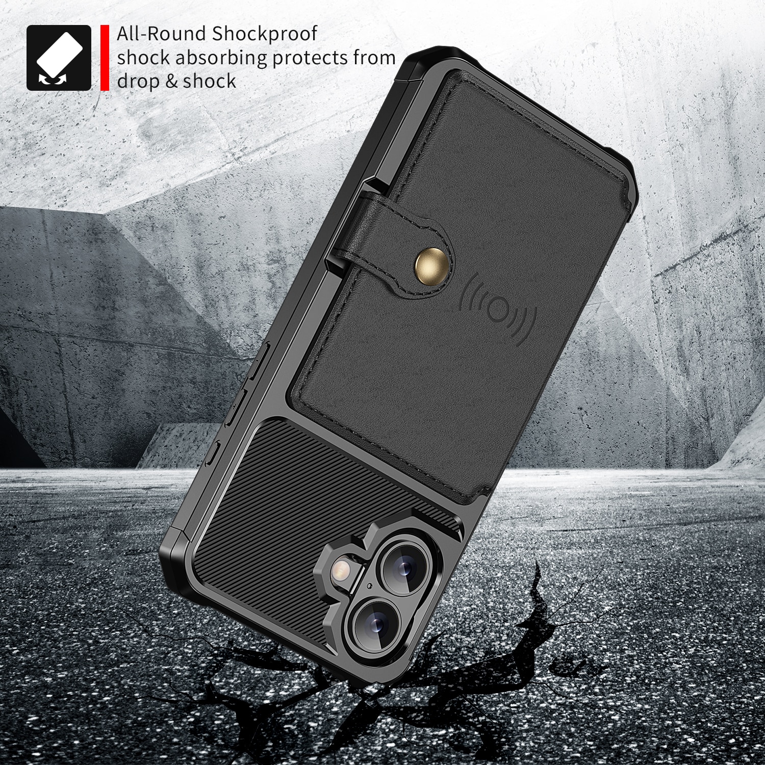 iPhone 17 Tough Multi-slot Case Black