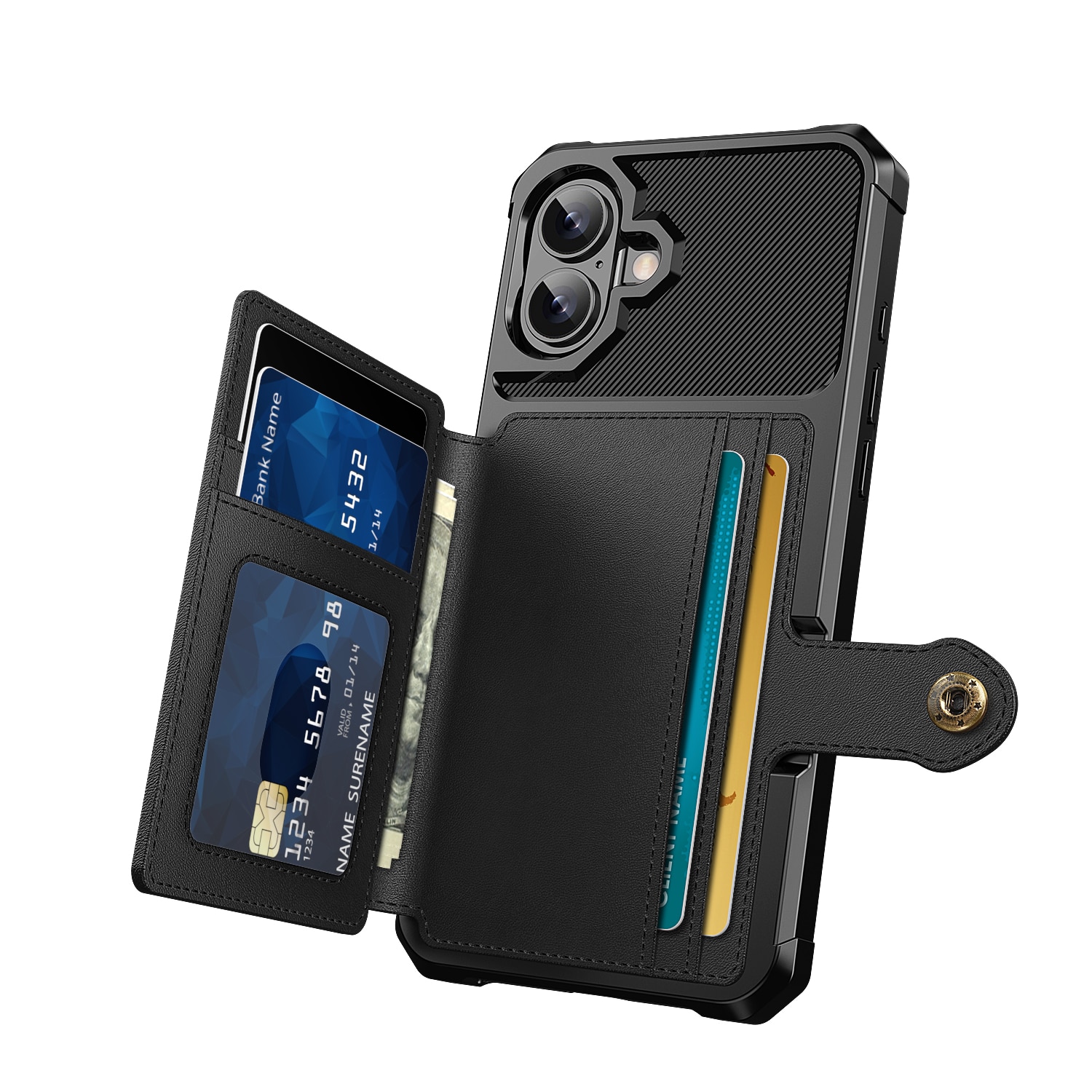iPhone 17 Tough Multi-slot Case Black