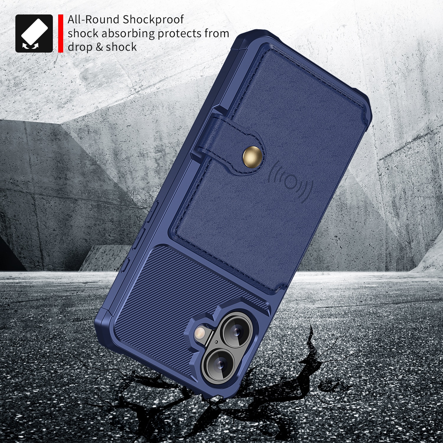 iPhone 17 Tough Multi-slot Case Blue
