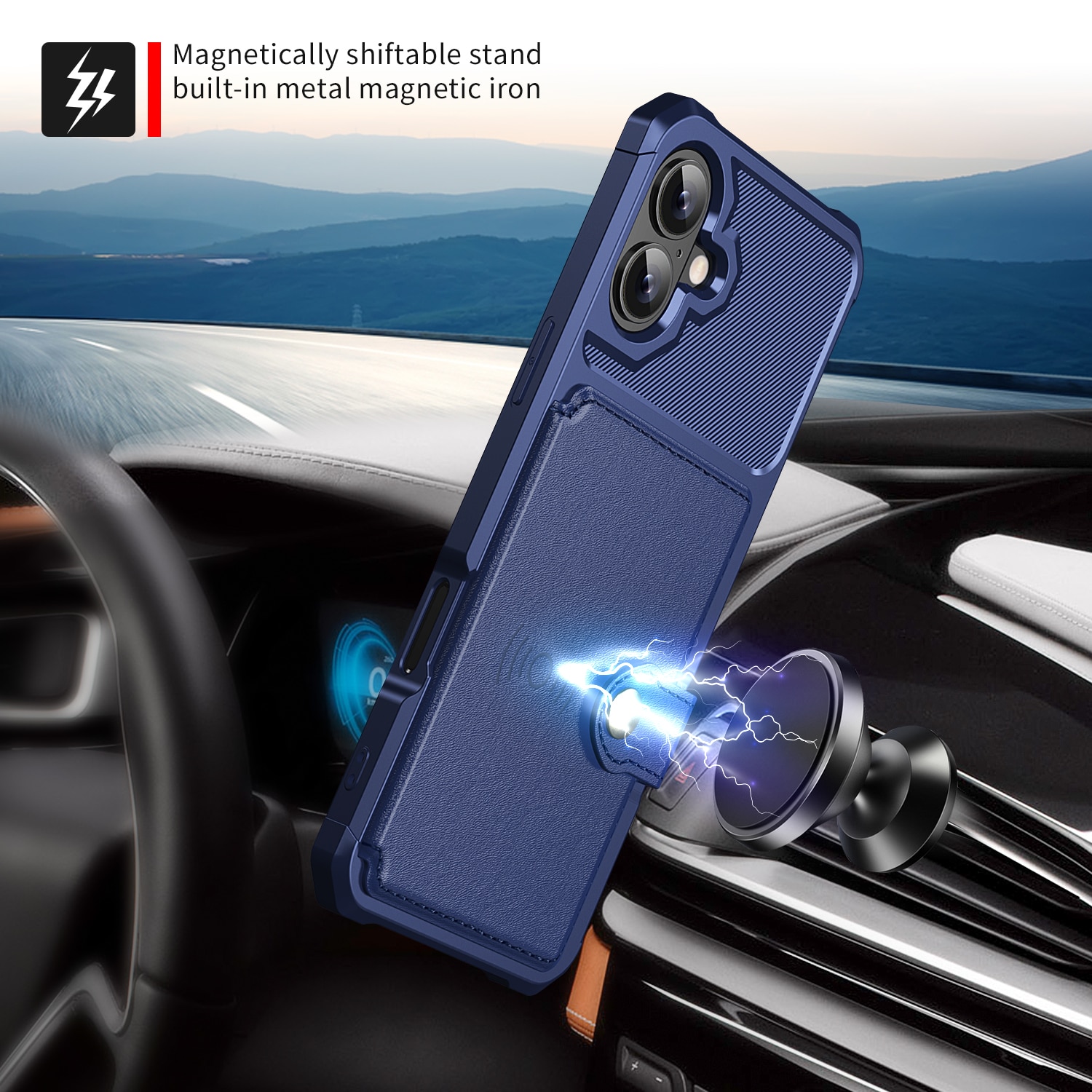 iPhone 17 Tough Multi-slot Case Blue