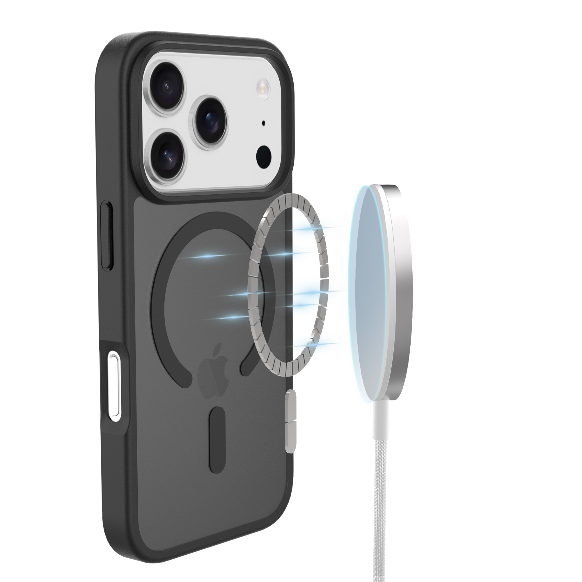 Magnetic Hybrid Case iPhone 17 Pro Max Frosted Black