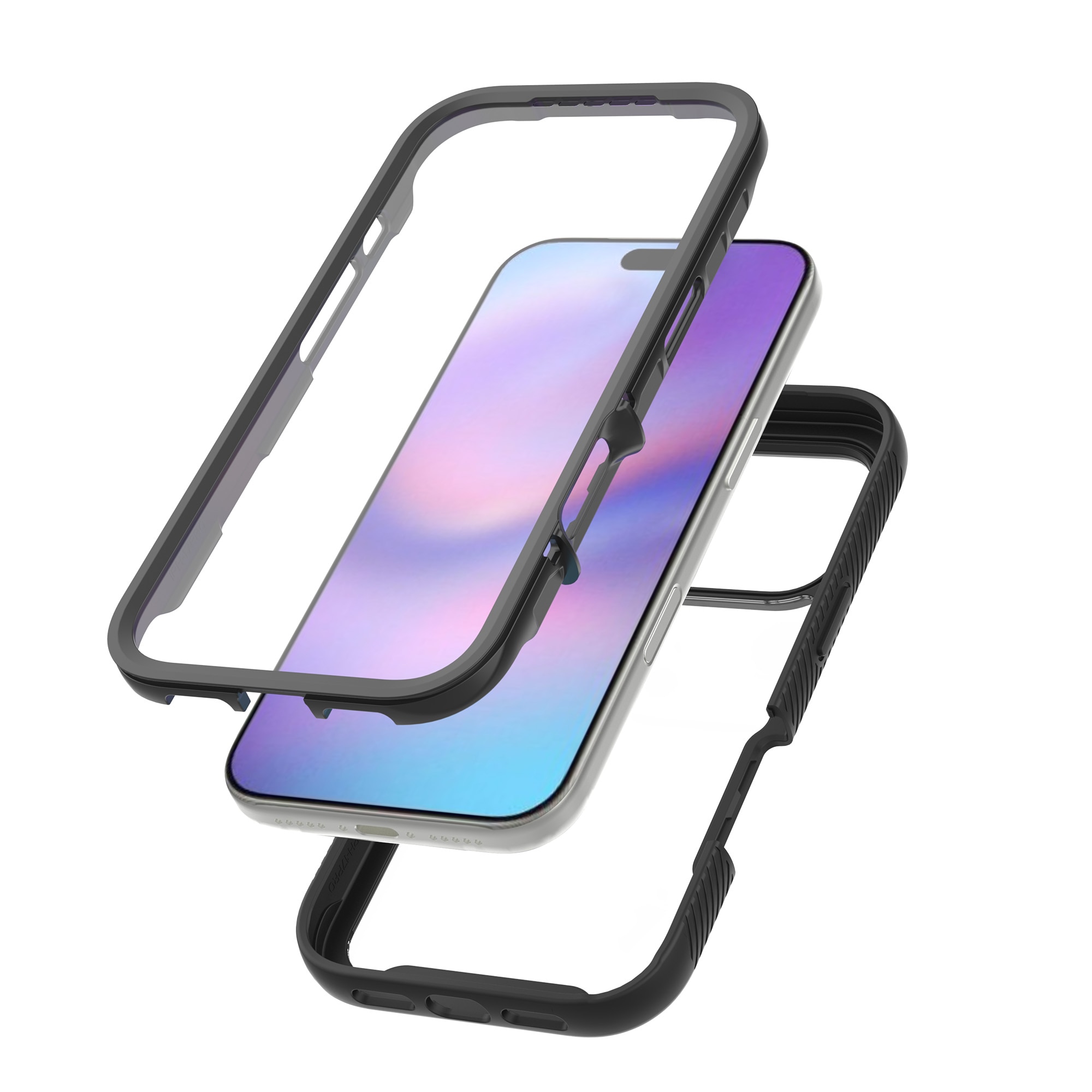 iPhone 17 Pro Max Full Protection Case Black/Transparent