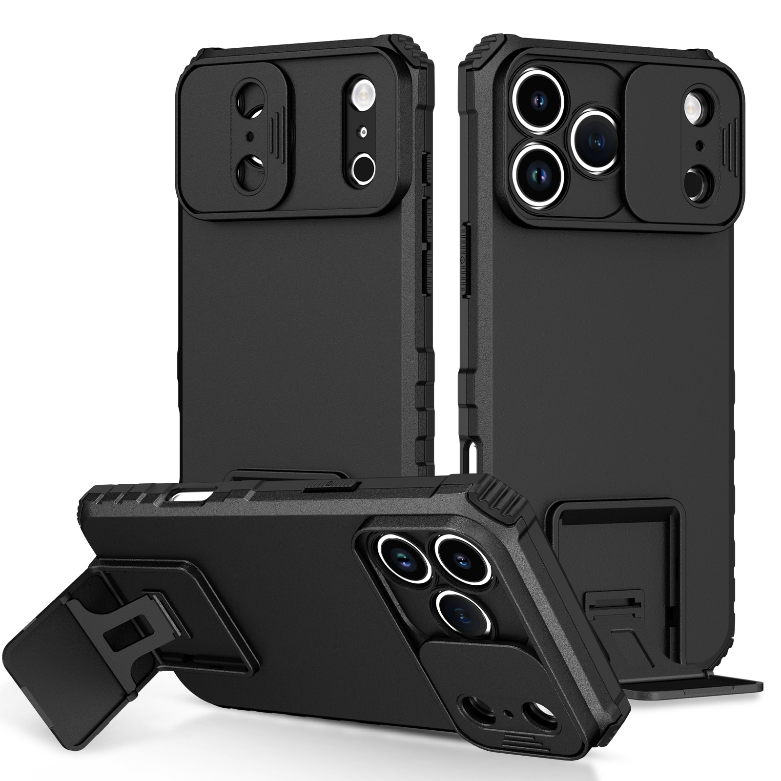 iPhone 17 Pro Kickstand Case w. Camera Protector Black