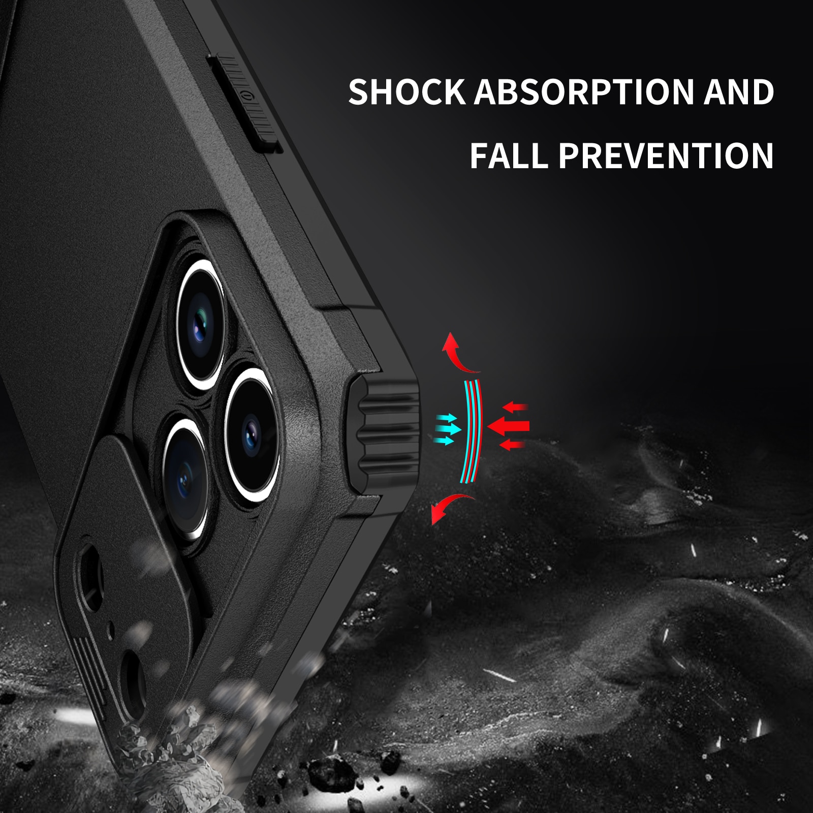 iPhone 17 Pro Kickstand Case w. Camera Protector Black