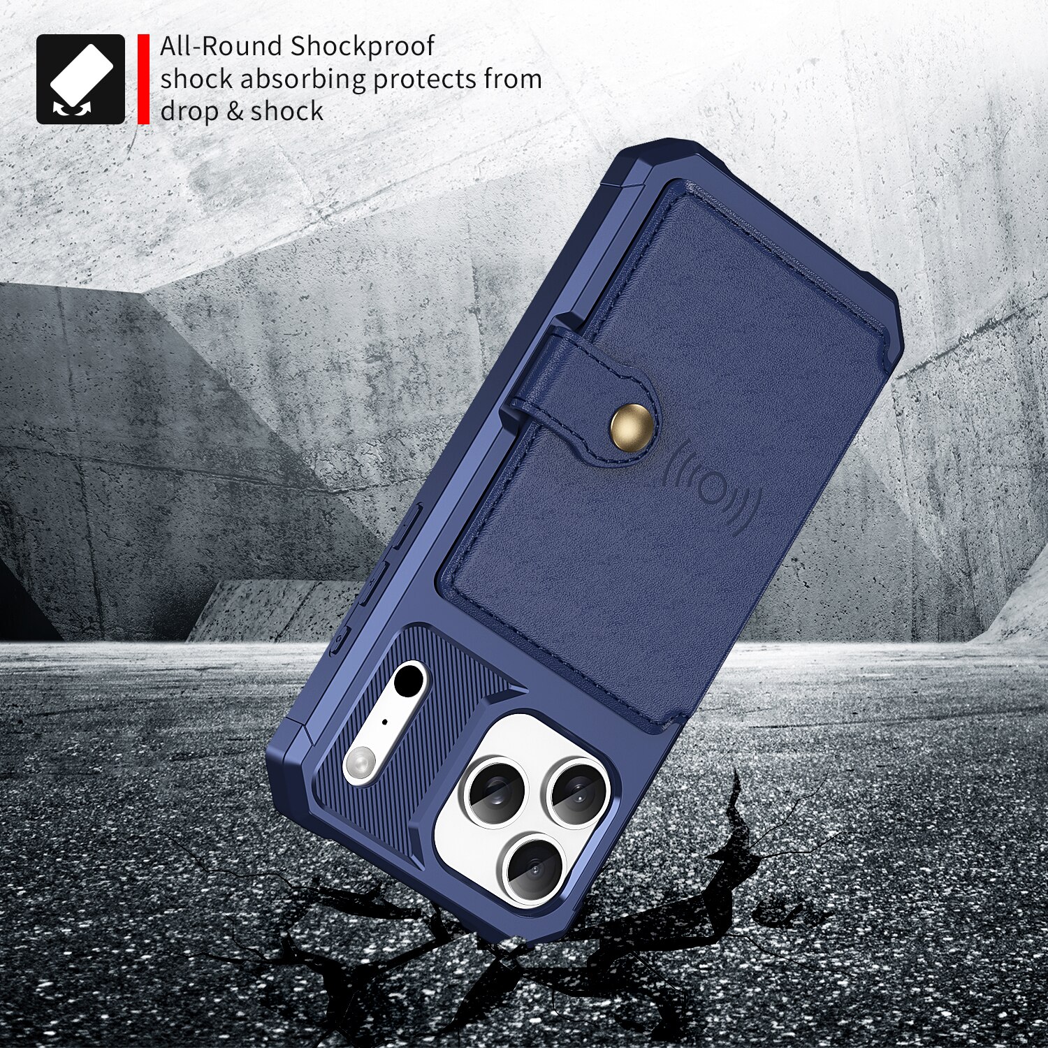 iPhone 17 Pro Tough Multi-slot Case Blue