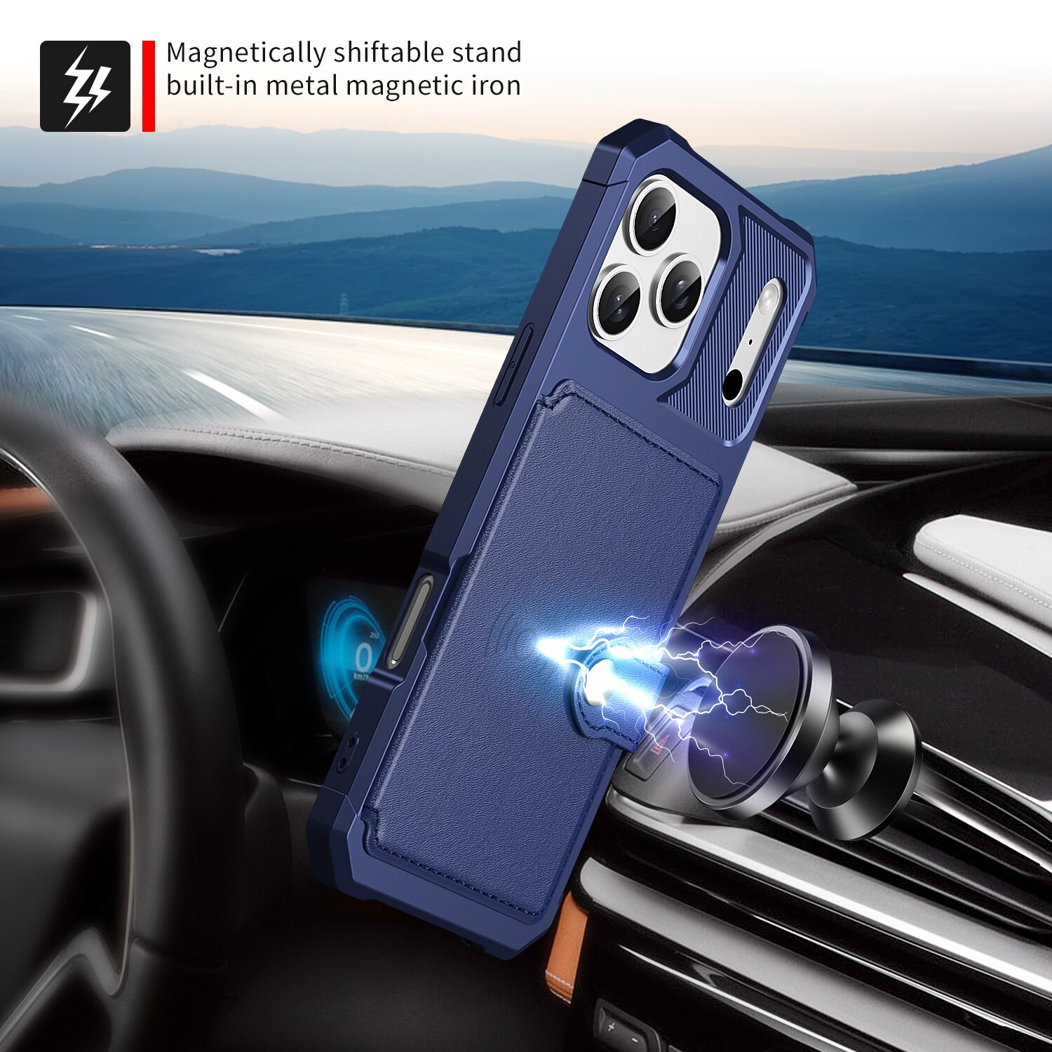 iPhone 17 Pro Tough Multi-slot Case Blue