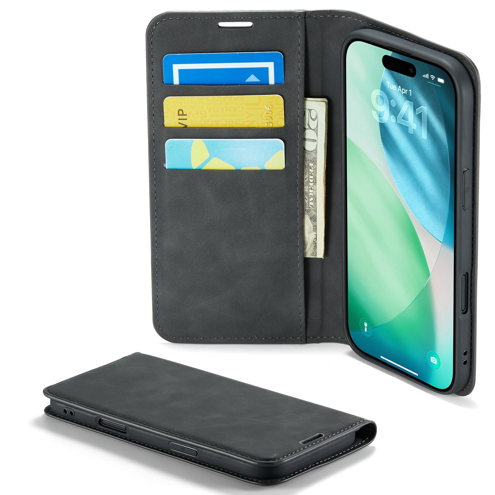 iPhone Air Slim Wallet Case Black