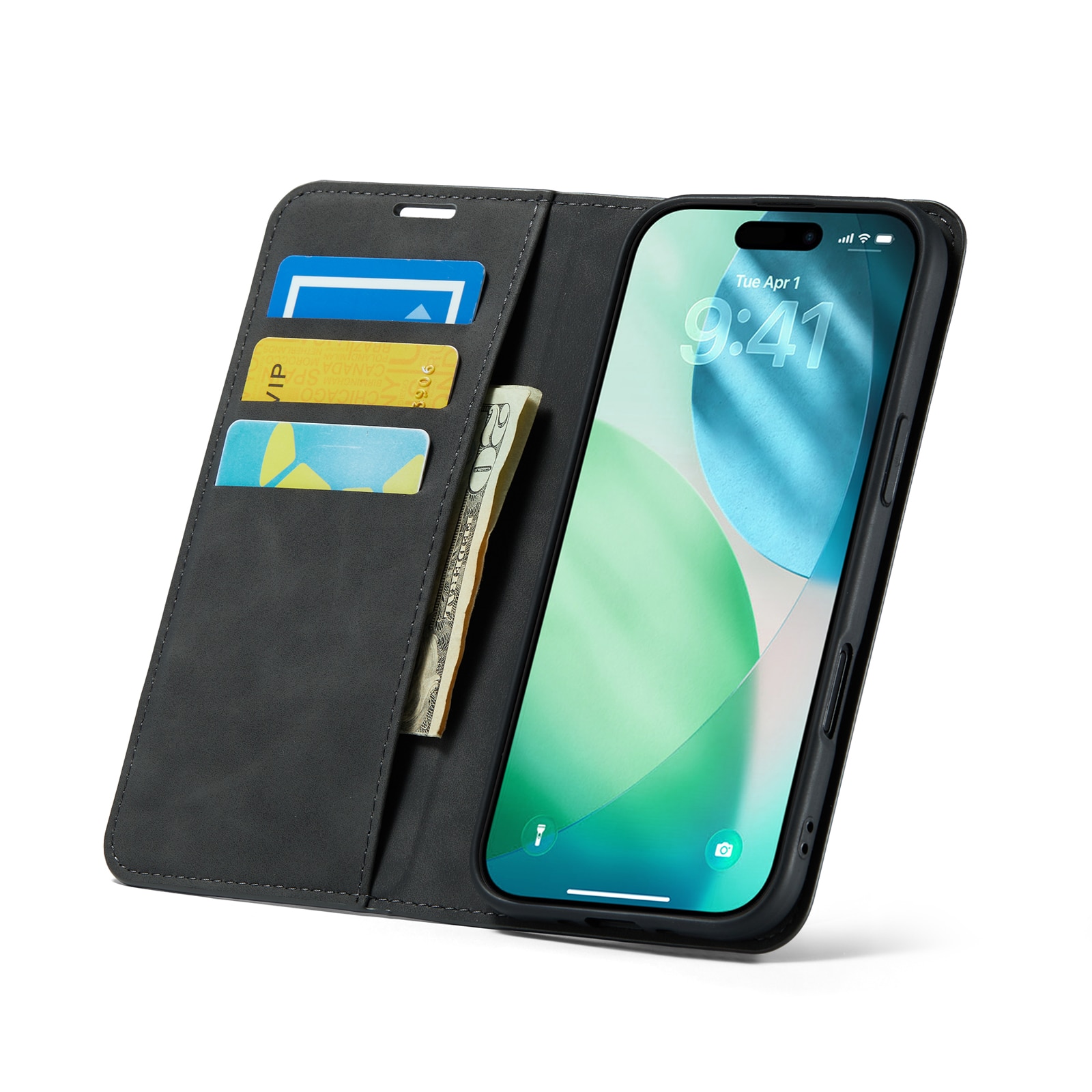 iPhone Air Slim Wallet Case Black