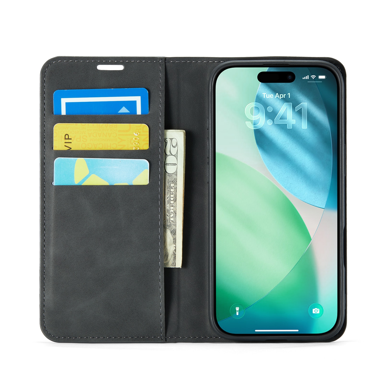 iPhone Air Slim Wallet Case Black