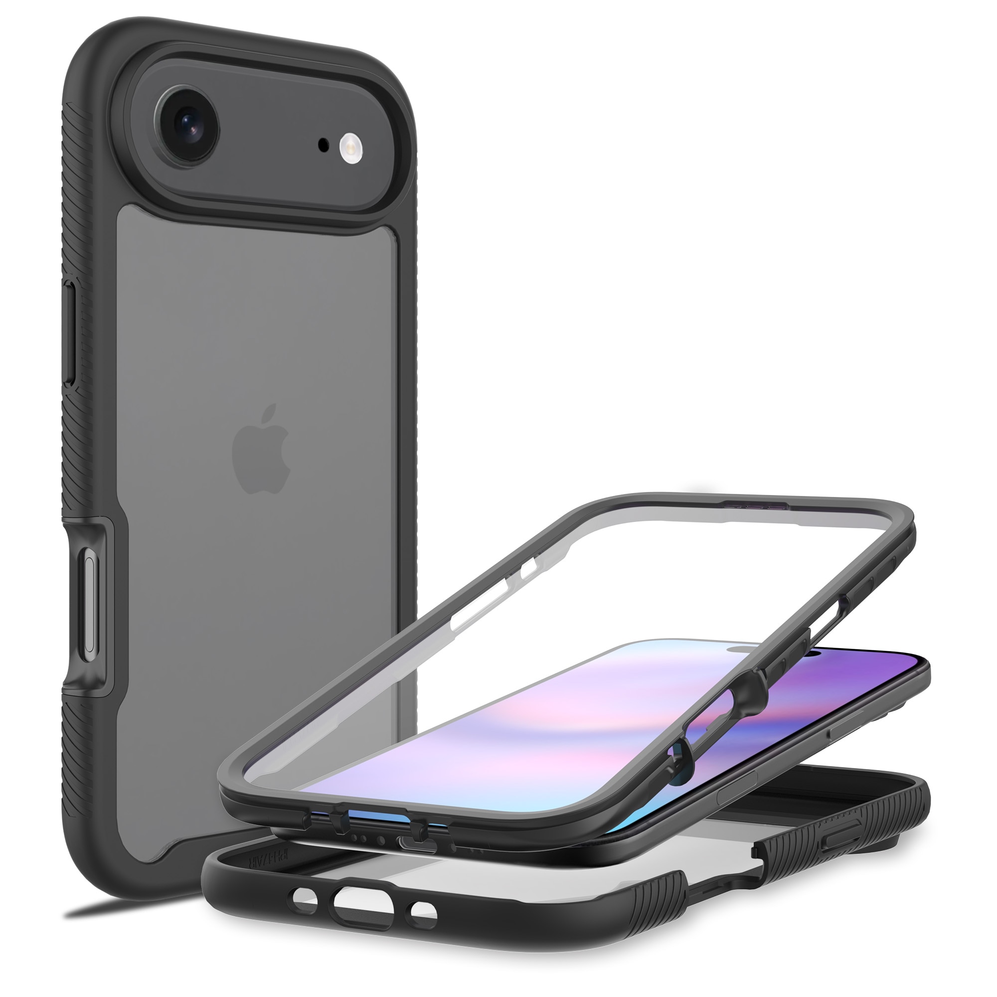 iPhone 17 Air Full Protection Case Black/Transparent