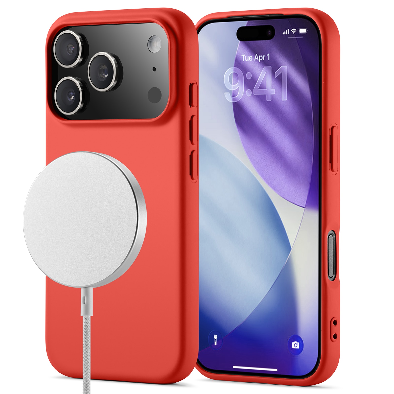 iPhone 17 Pro Max TPU Case MagSafe Red