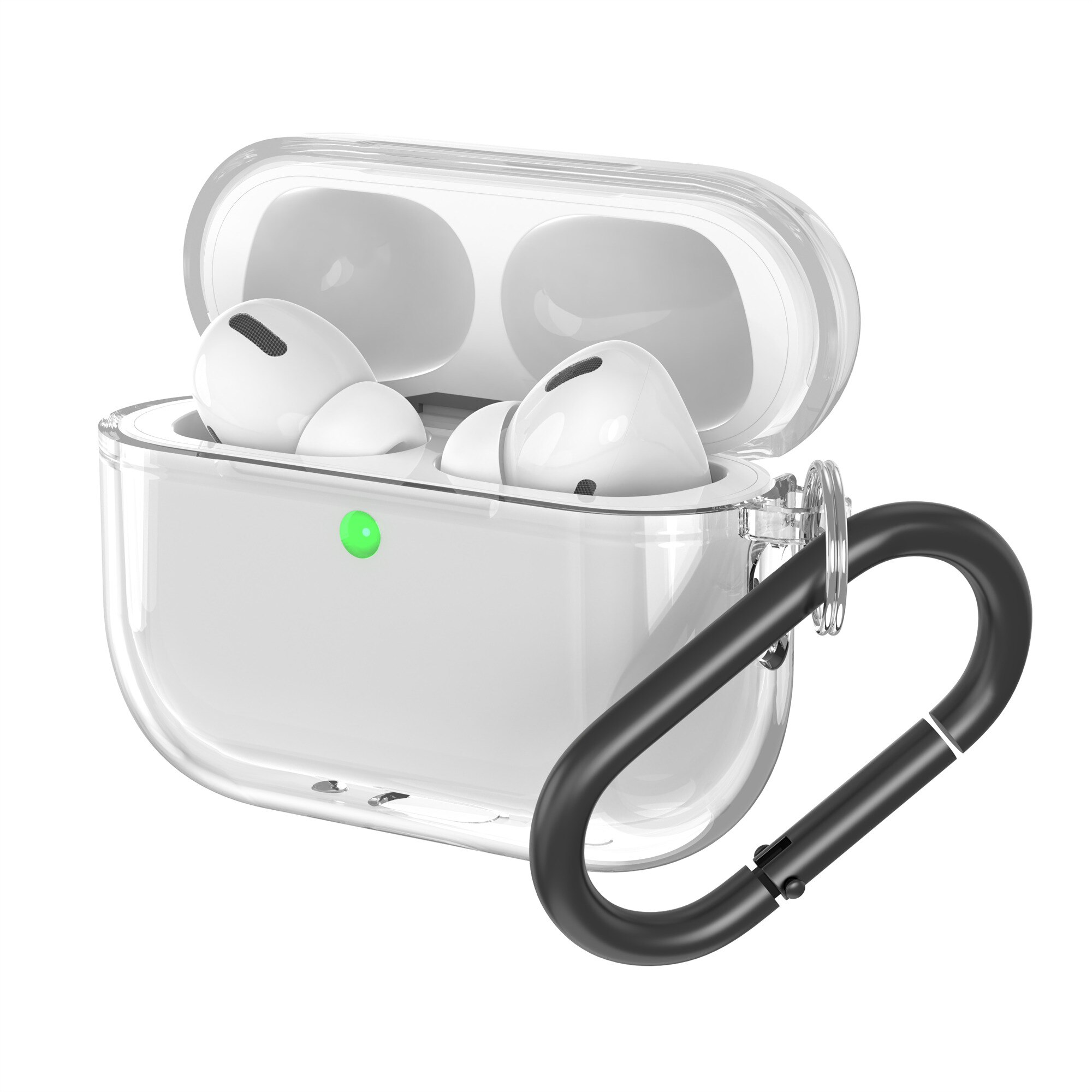 TPU Cover with Carabiner Apple AirPods Pro 3 Transparent