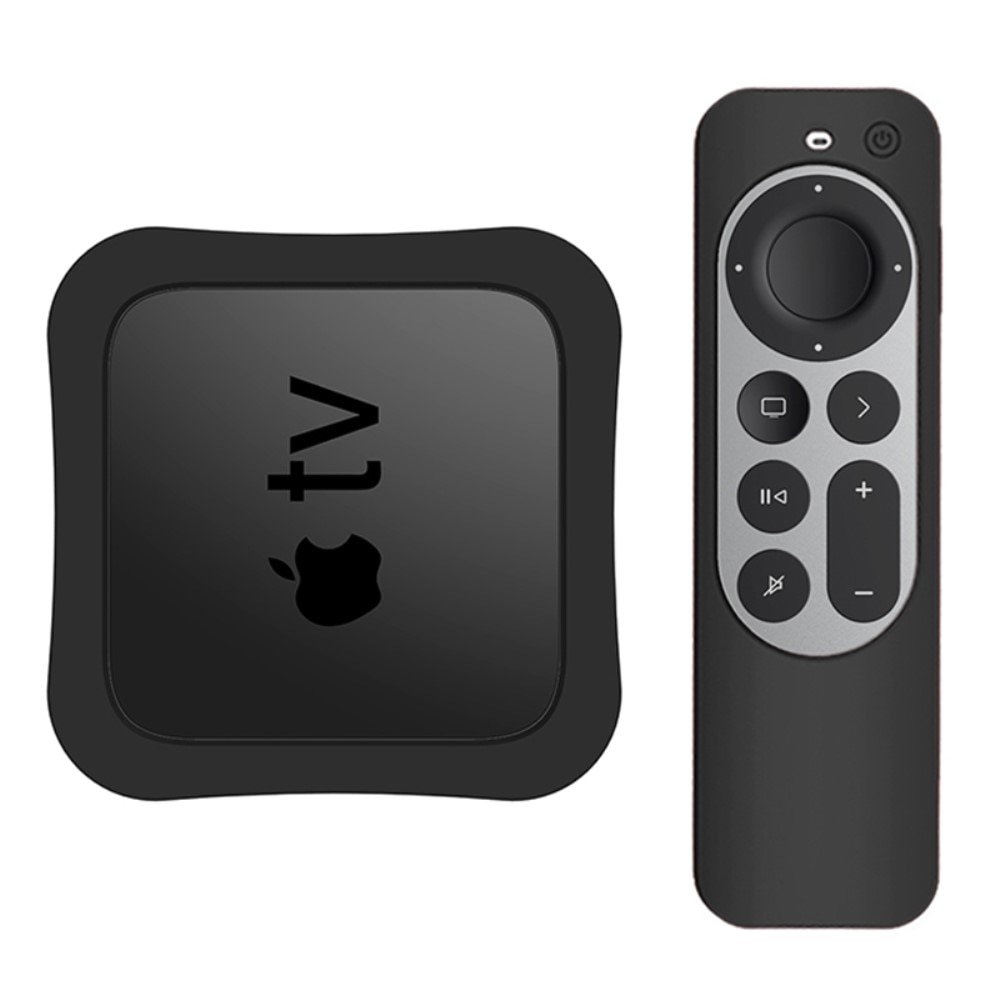 Box and Remote Control Silicone Cover TV 4K 2021 Black