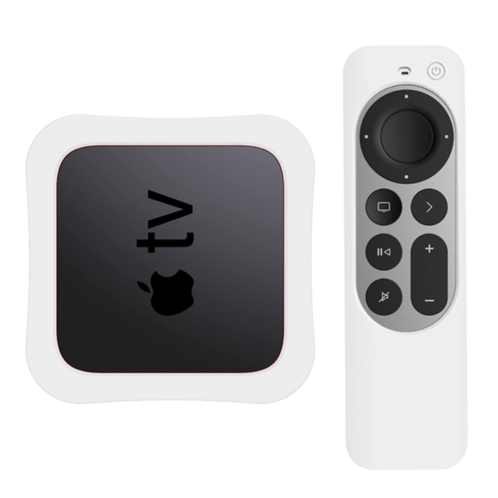 Box and Remote Control Silicone Cover TV 4K 2021 White