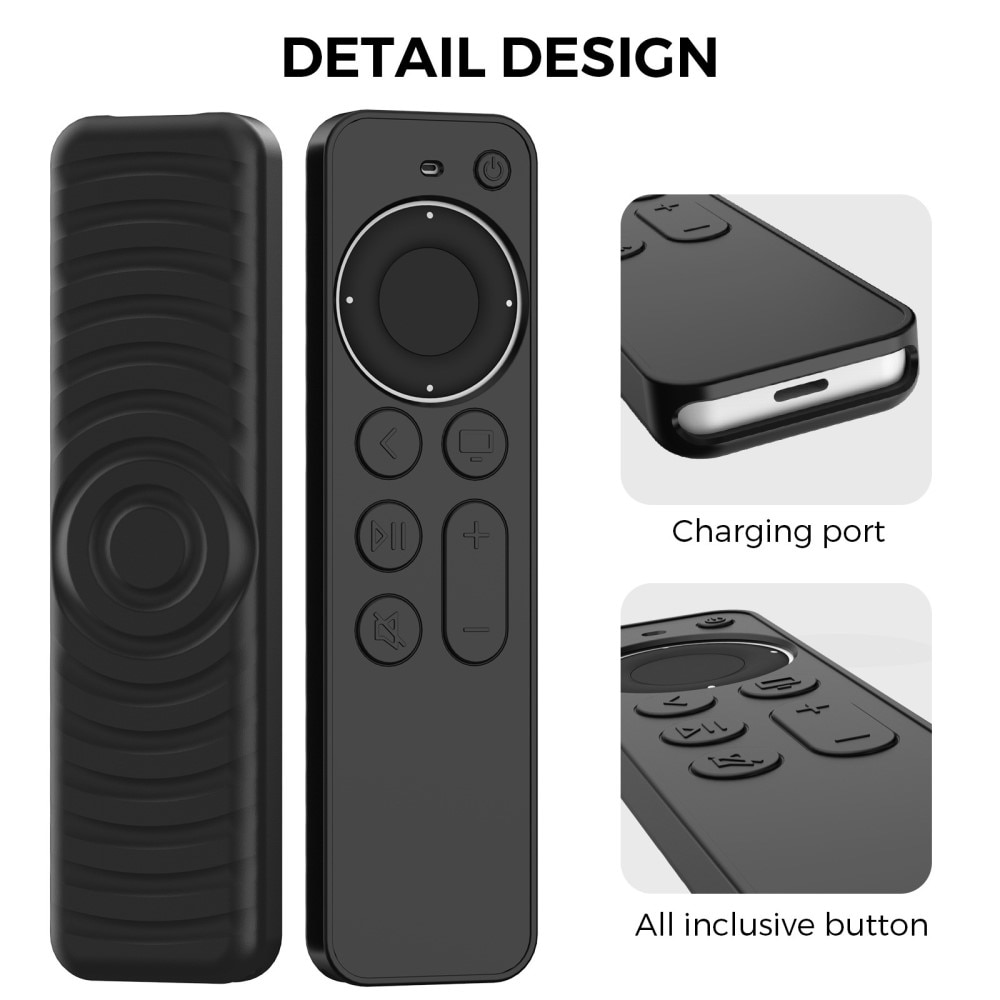 Silicone Case Apple TV Siri Remote 2nd Gen Black