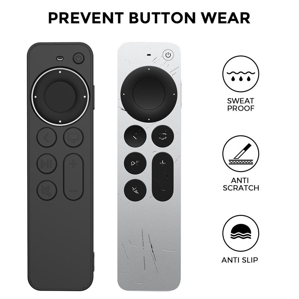 Silicone Case Apple TV Siri Remote 2nd Gen Black