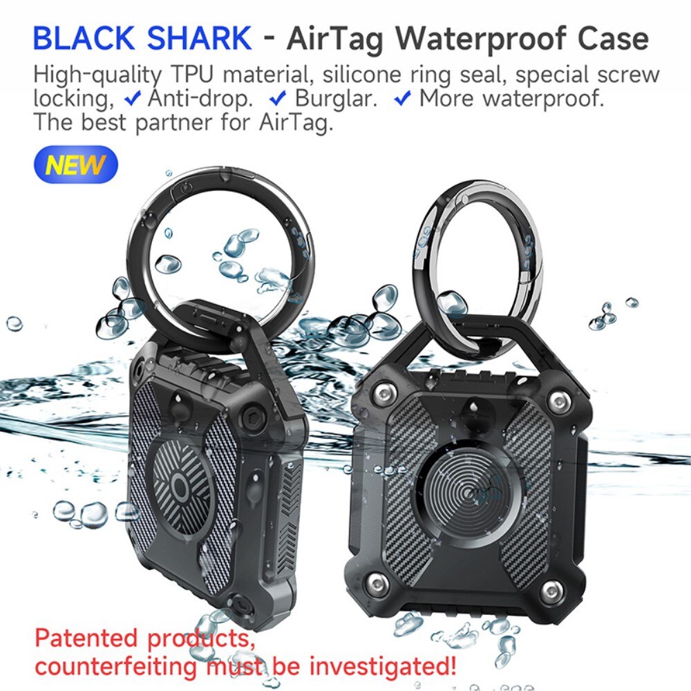 Waterproof AirTag Case Black