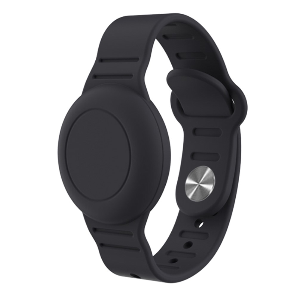 AirTag Waterproof Silicone Band Black