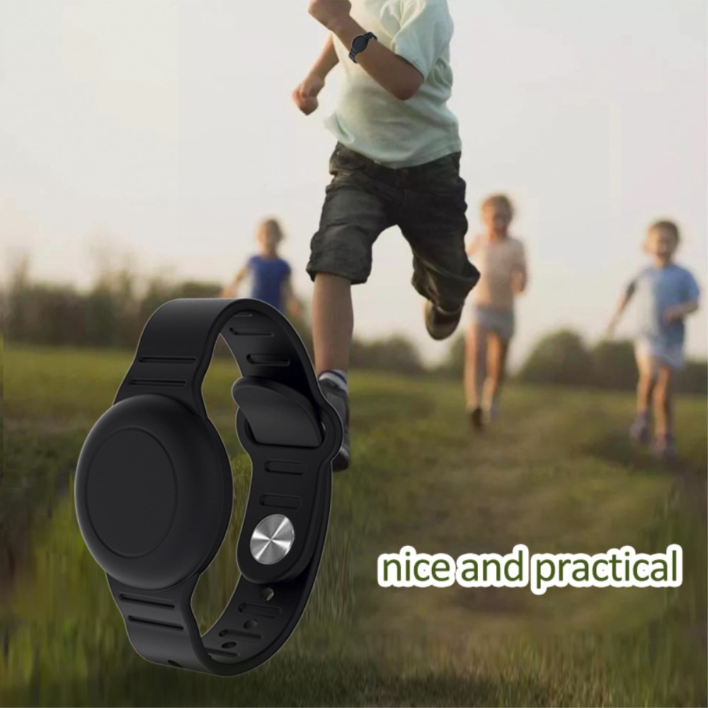 AirTag Waterproof Silicone Band Black