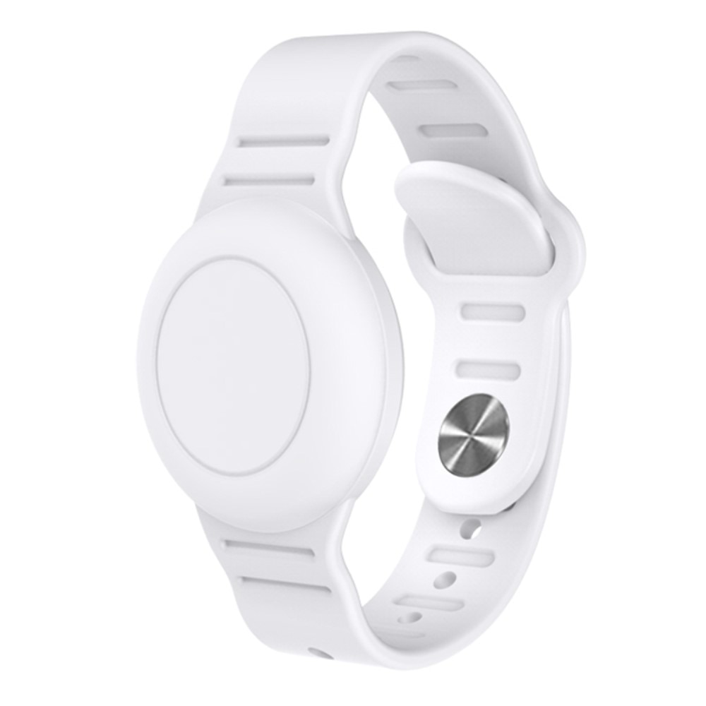 AirTag Waterproof Silicone Band White