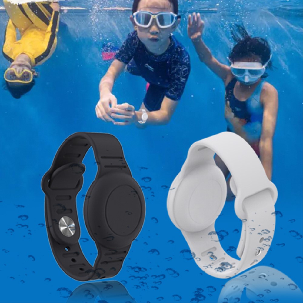 AirTag Waterproof Silicone Band White