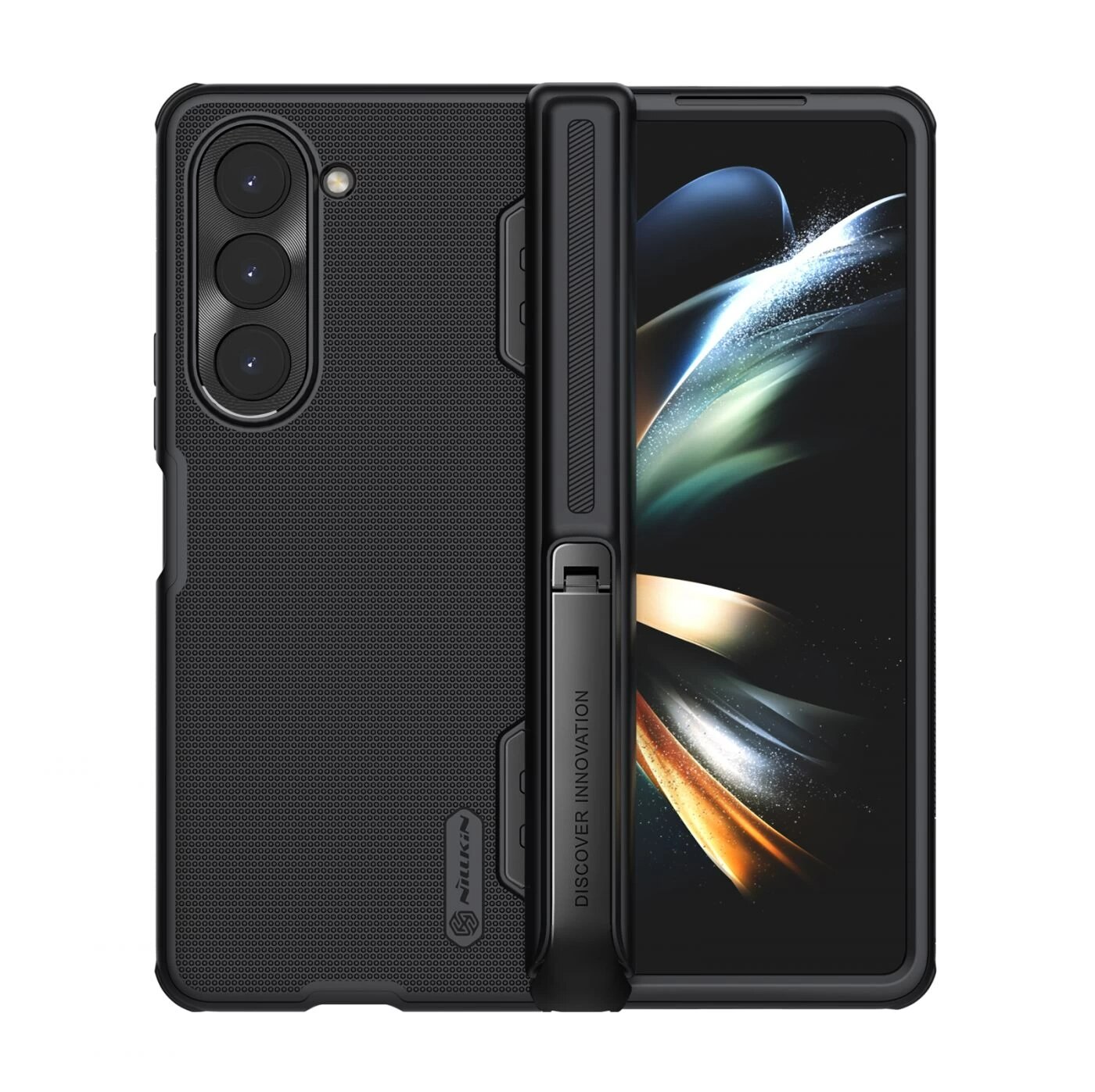 Super Frosted Shield Fold with Kickstand Samsung Galaxy Z Fold 5 Black