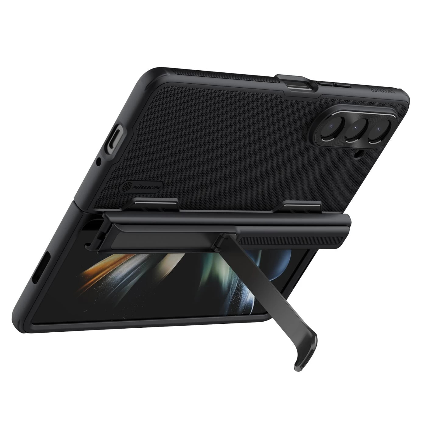 Super Frosted Shield Fold with Kickstand Samsung Galaxy Z Fold 5 Black