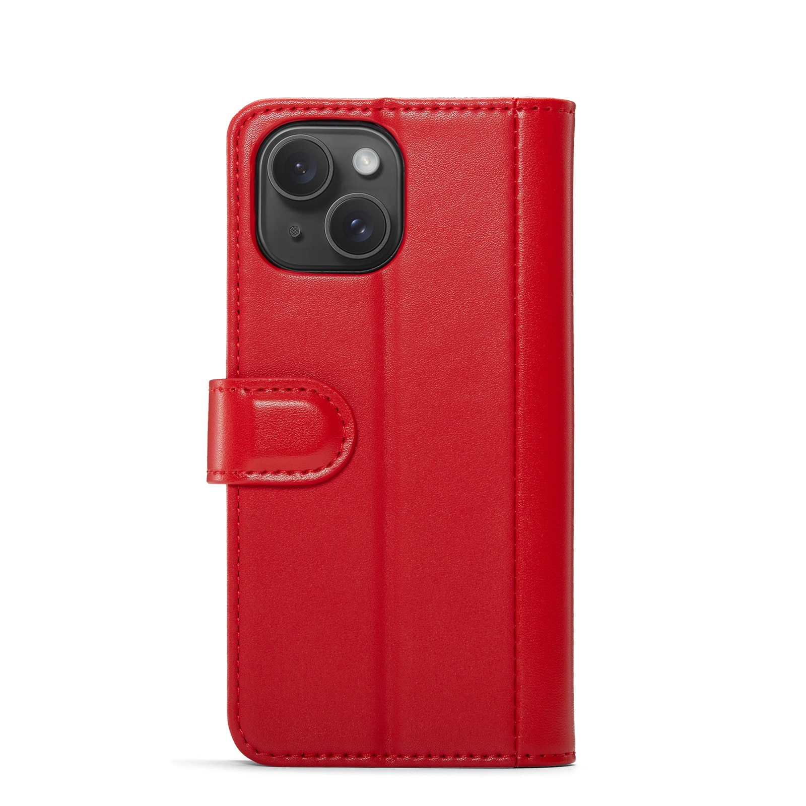 iPhone 13 Genuine Leather Wallet Case Red