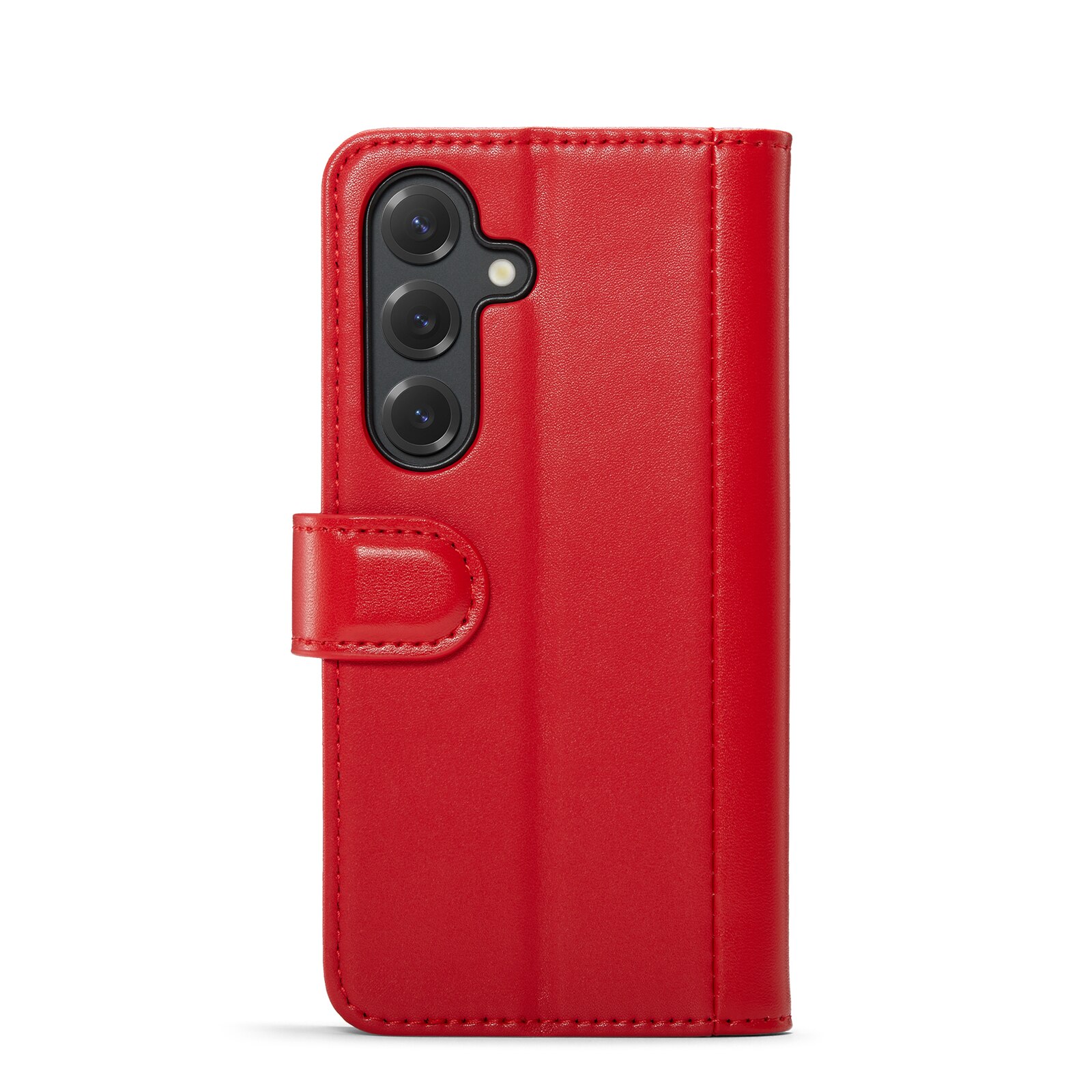 Samsung Galaxy S25 FE Genuine Leather Wallet Case Red