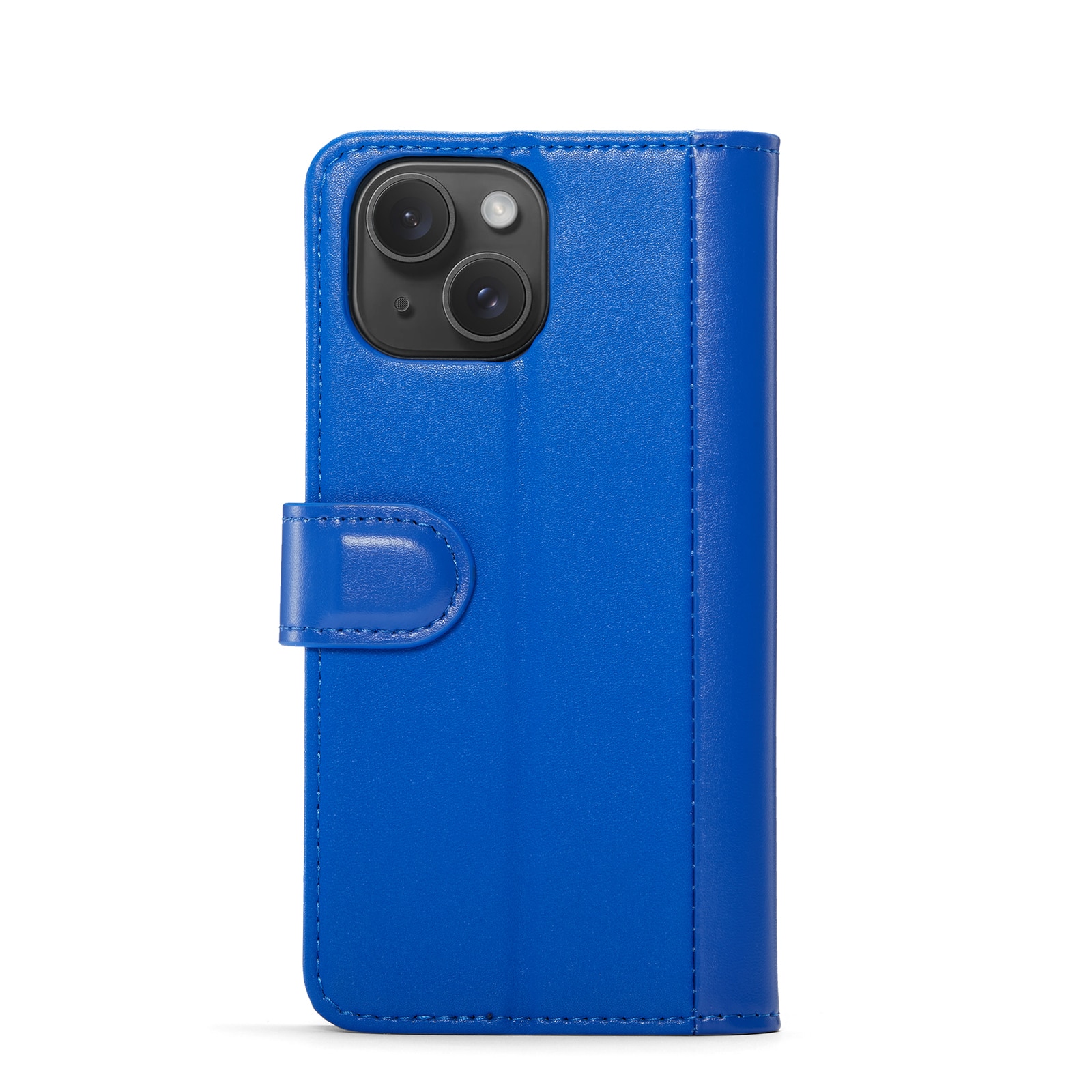 iPhone 13 Genuine Leather Wallet Case Blue