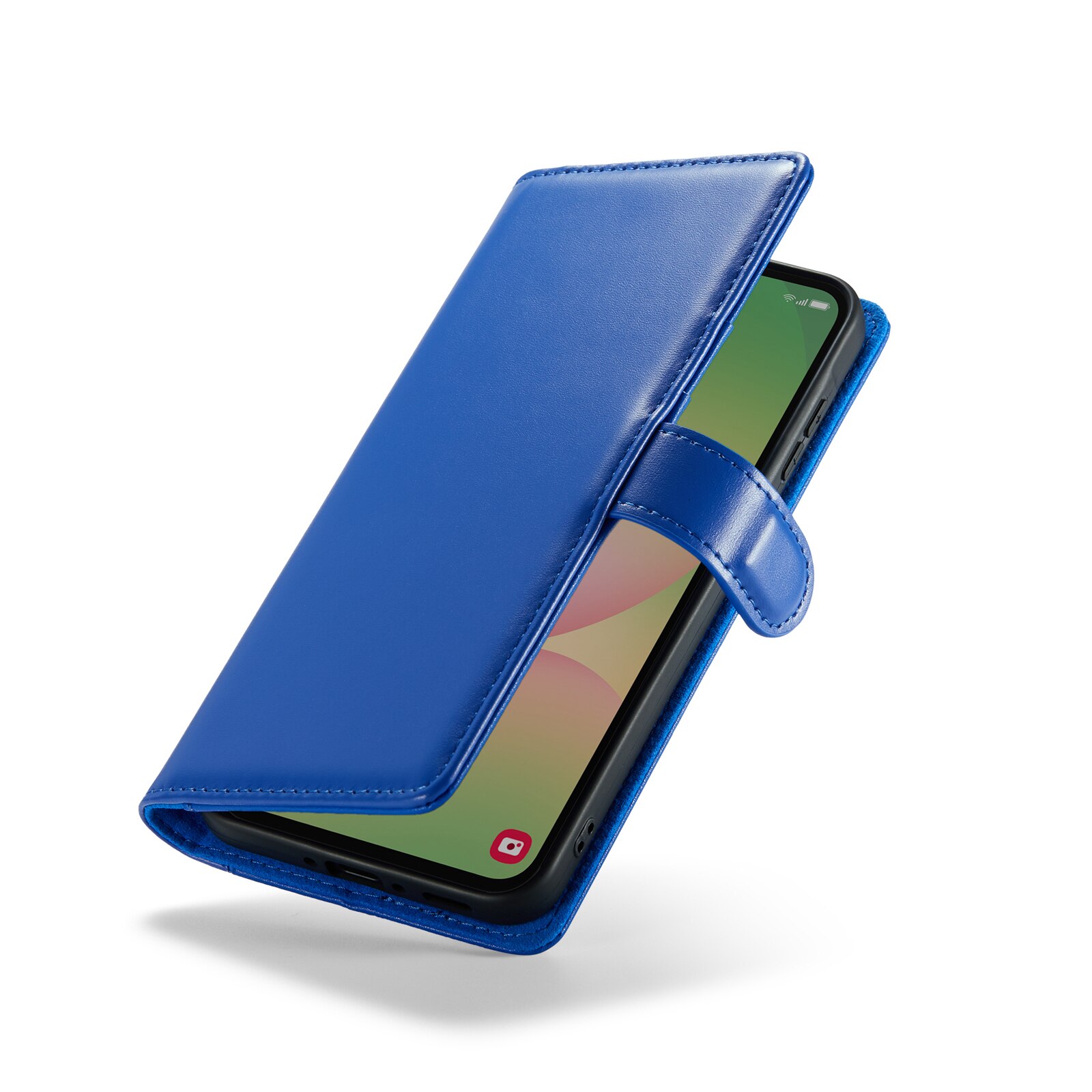 Samsung Galaxy A56 Genuine Leather Wallet Case Blue