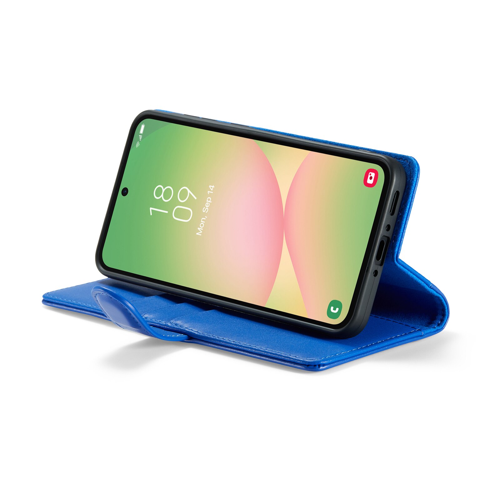 Samsung Galaxy A56 Genuine Leather Wallet Case Blue