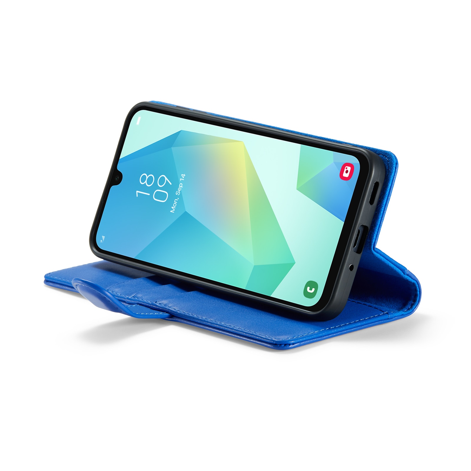 Samsung Galaxy A16 Genuine Leather Wallet Case Blue