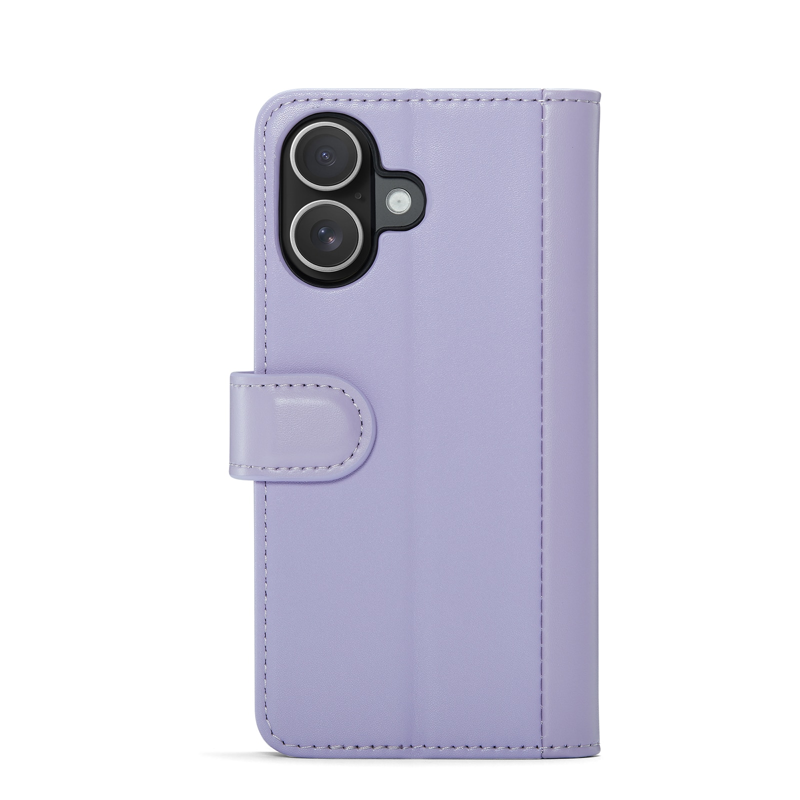 iPhone 16 Genuine Leather Wallet Case Purple