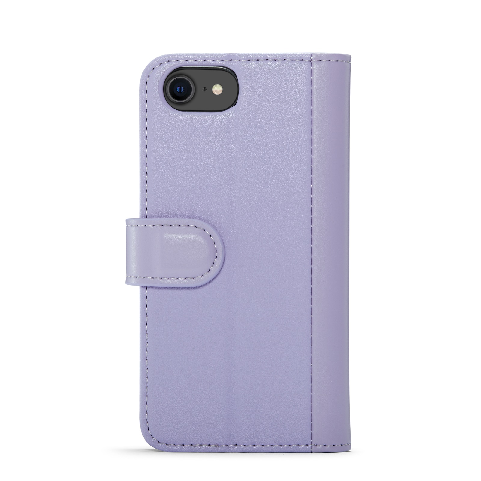 iPhone SE 2022 Genuine Leather Wallet Case Purple