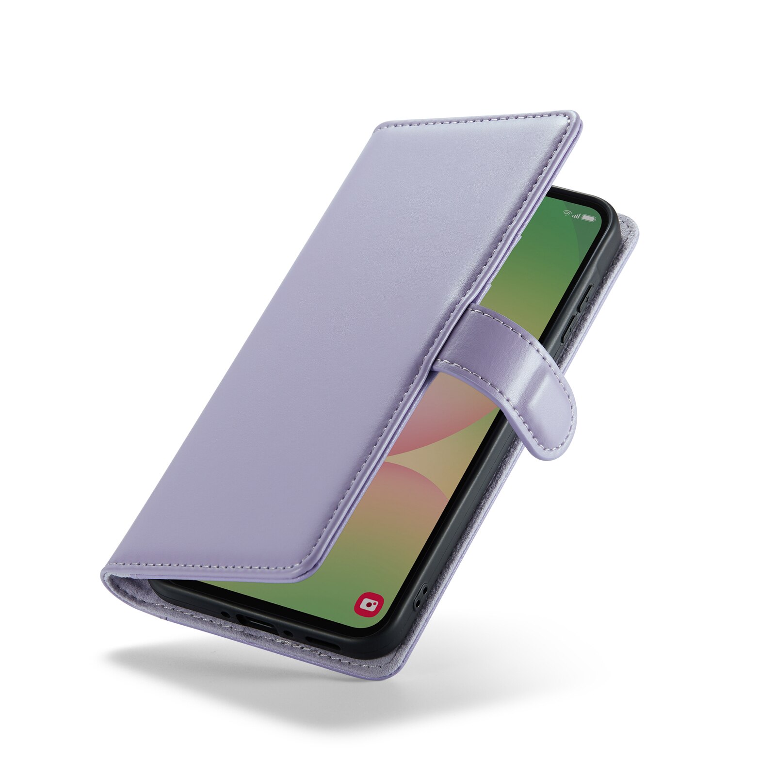 Samsung Galaxy A56 Genuine Leather Wallet Case Purple