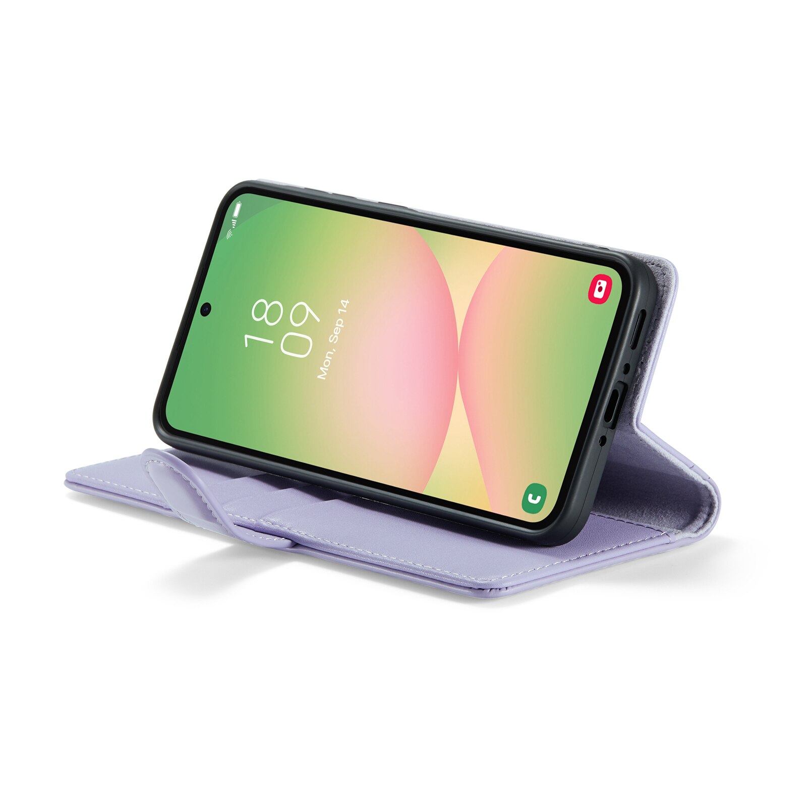 Samsung Galaxy A56 Genuine Leather Wallet Case Purple
