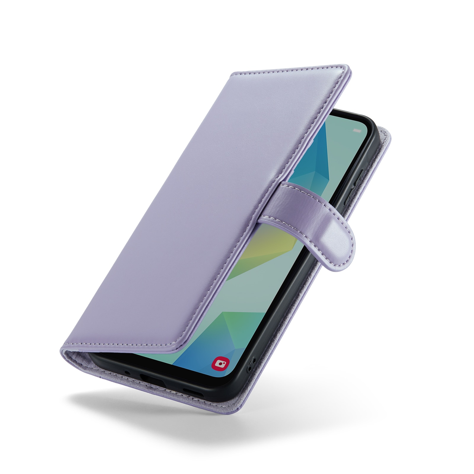 Samsung Galaxy A16 Genuine Leather Wallet Case Purple