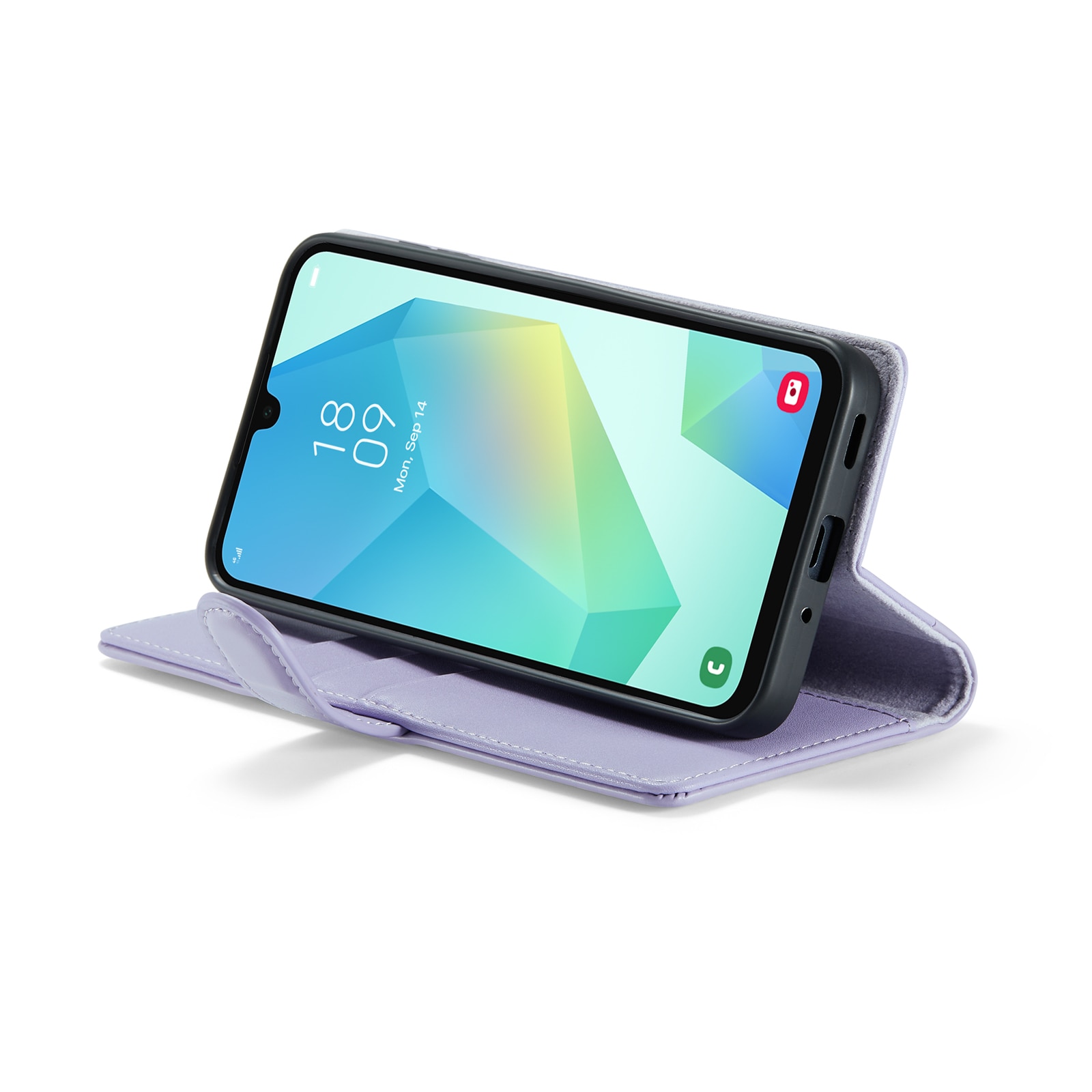 Samsung Galaxy A16 Genuine Leather Wallet Case Purple