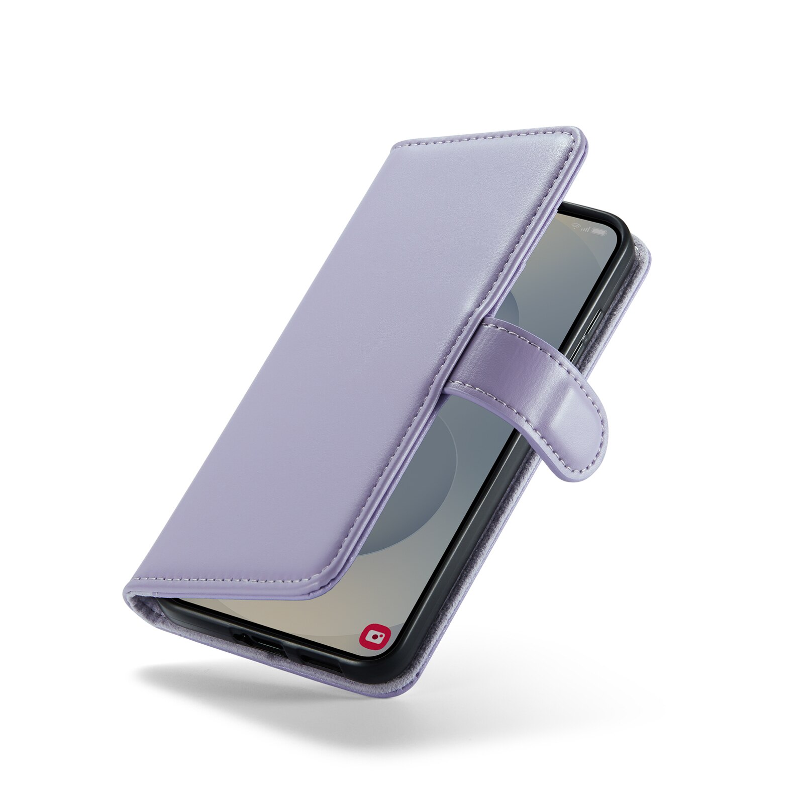 Samsung Galaxy S25 FE Genuine Leather Wallet Case Purple