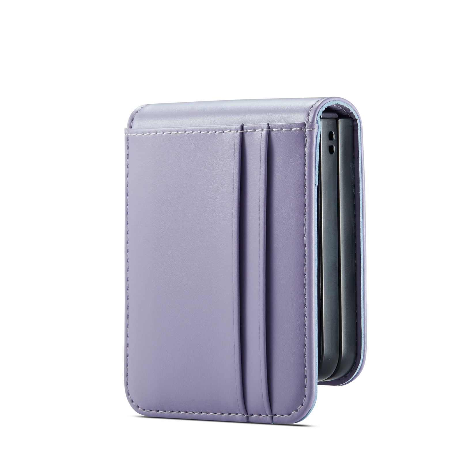 Samsung Galaxy Z Flip 7 Genuine Leather Wallet Case Purple