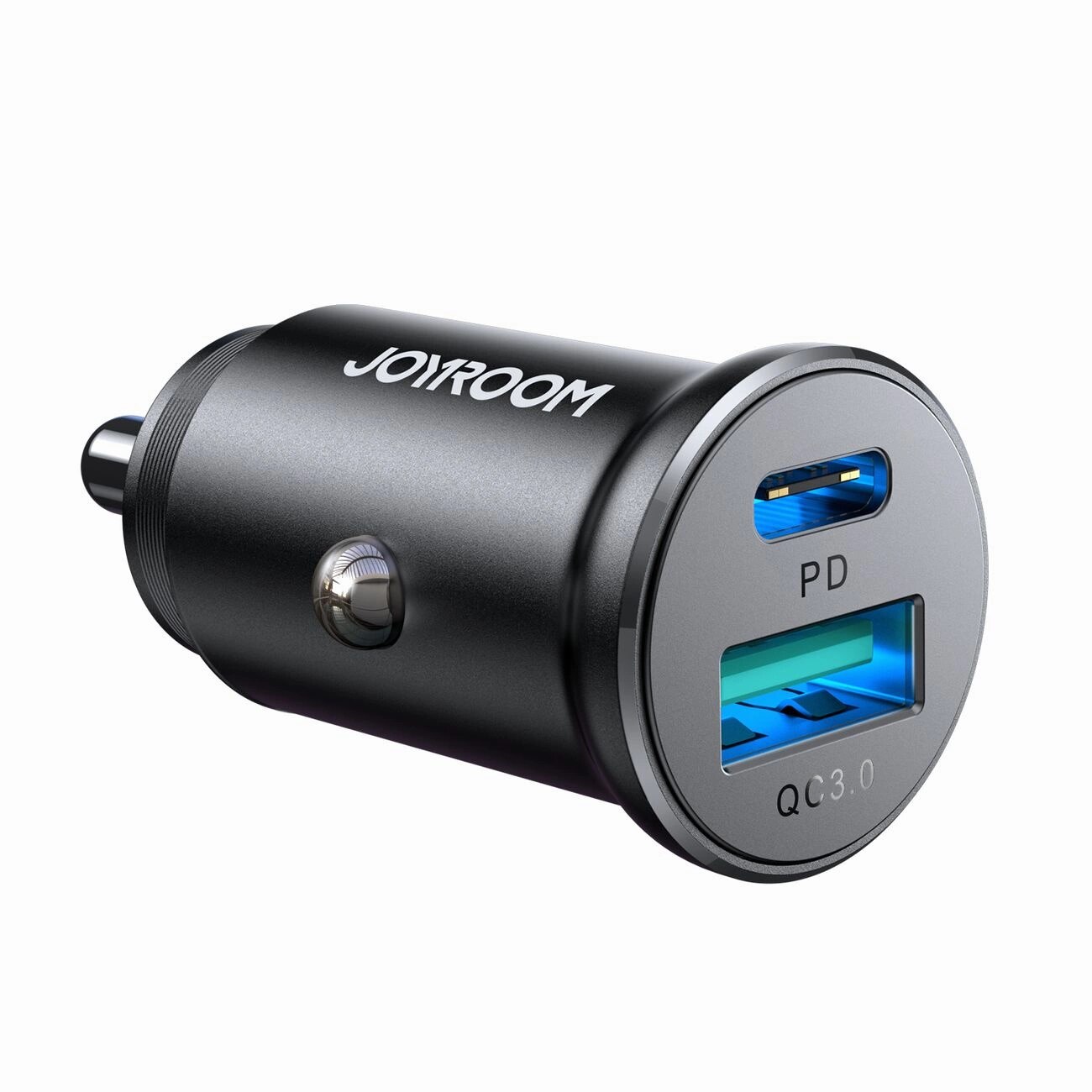 JR-CCN05 Mini Car Charger USB-C + USB-A 30W Black