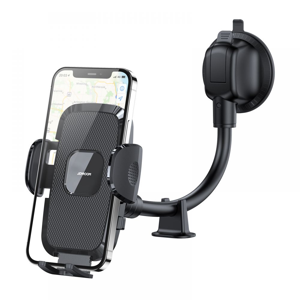 Car Phone Holder with Stabilizer Arm Black