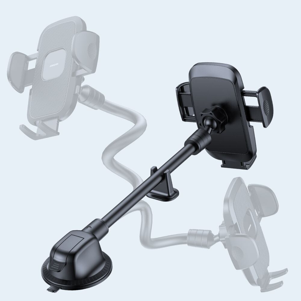 Car Phone Holder with Stabilizer Arm Black