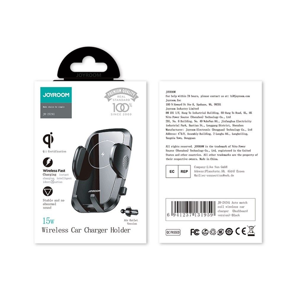 Wireless Car Charger JR-ZS241 Black