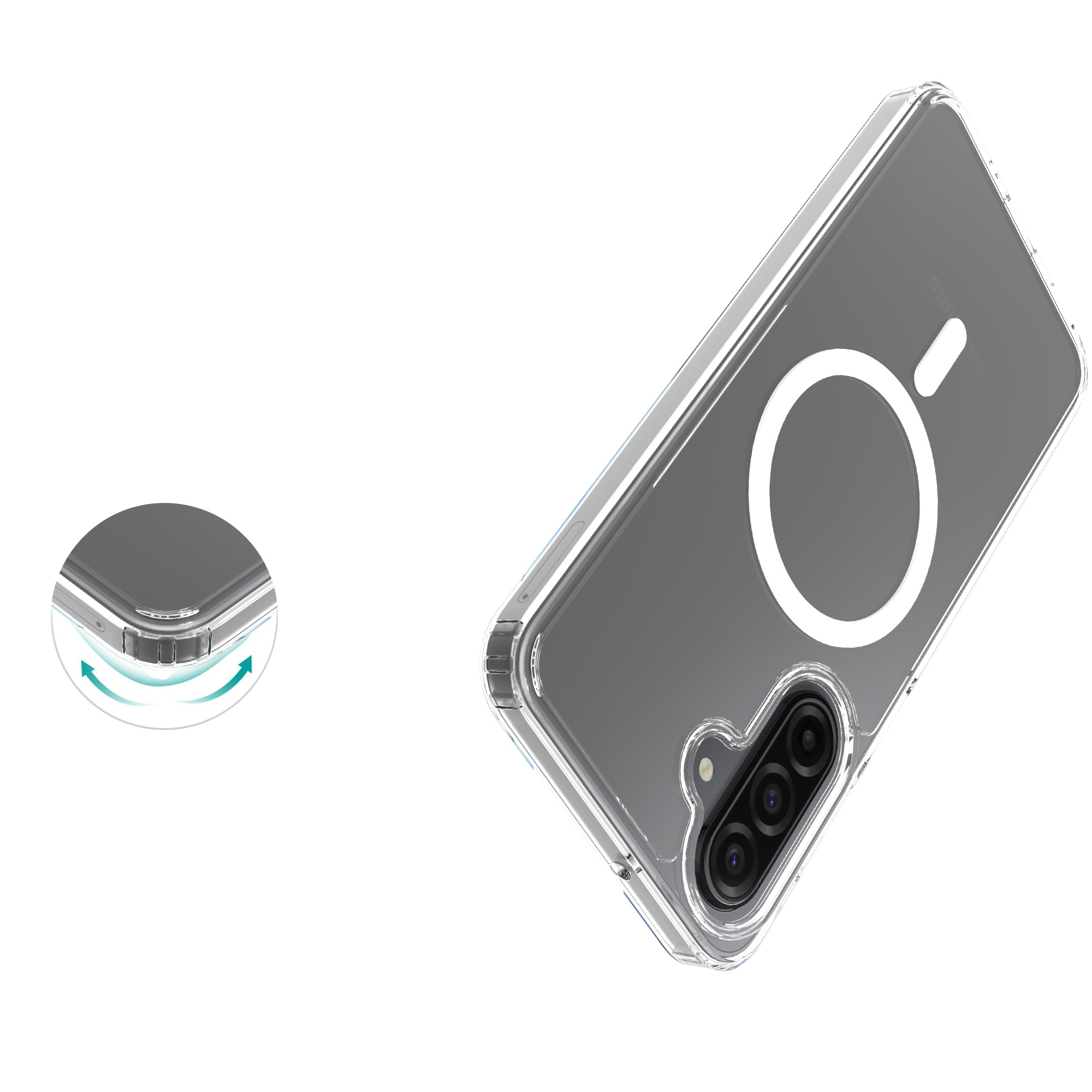Hybrid Case MagSafe Samsung Galaxy A17 Transparent