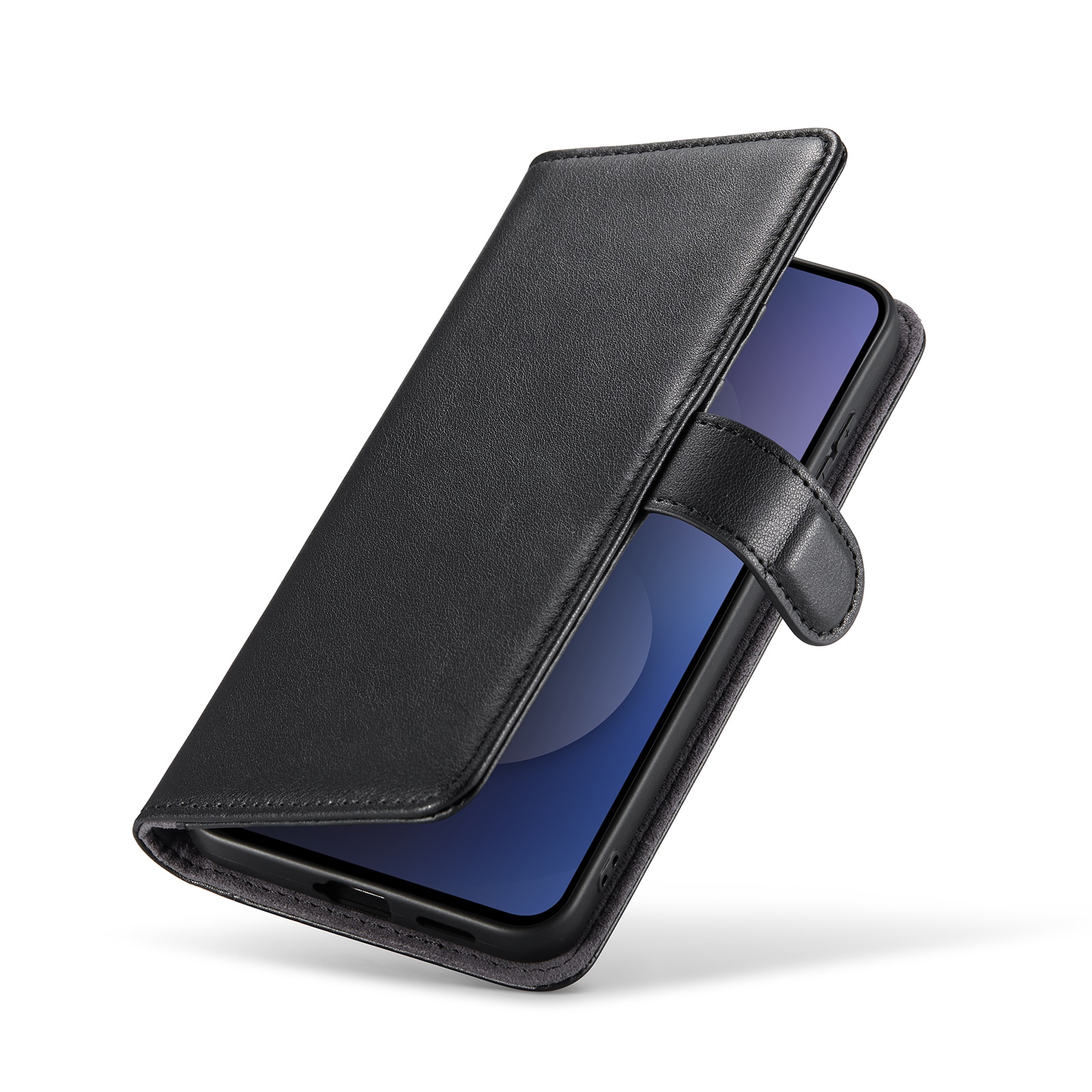 Samsung Galaxy S25 FE Genuine Leather Wallet Case Black