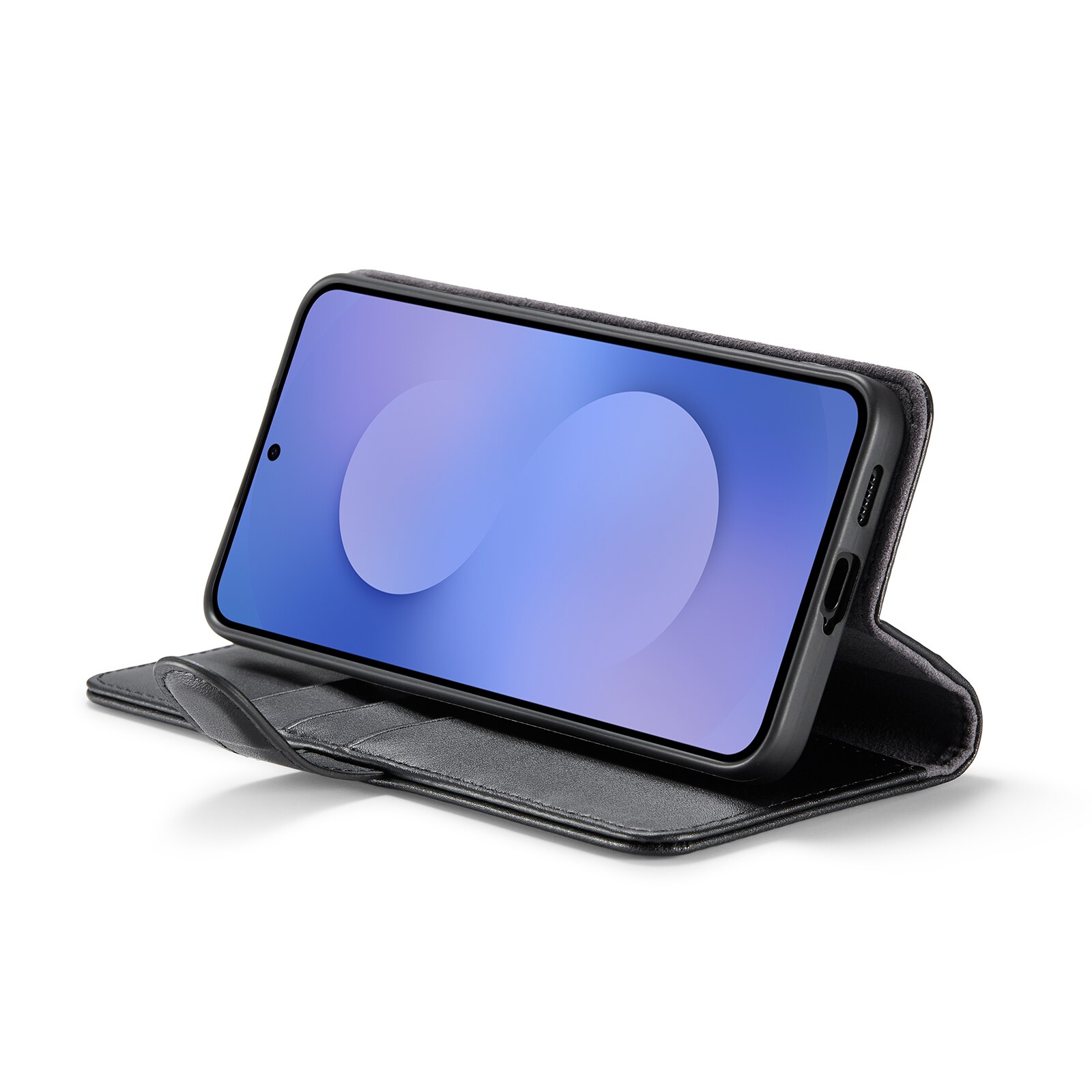 Samsung Galaxy S25 FE Genuine Leather Wallet Case Black