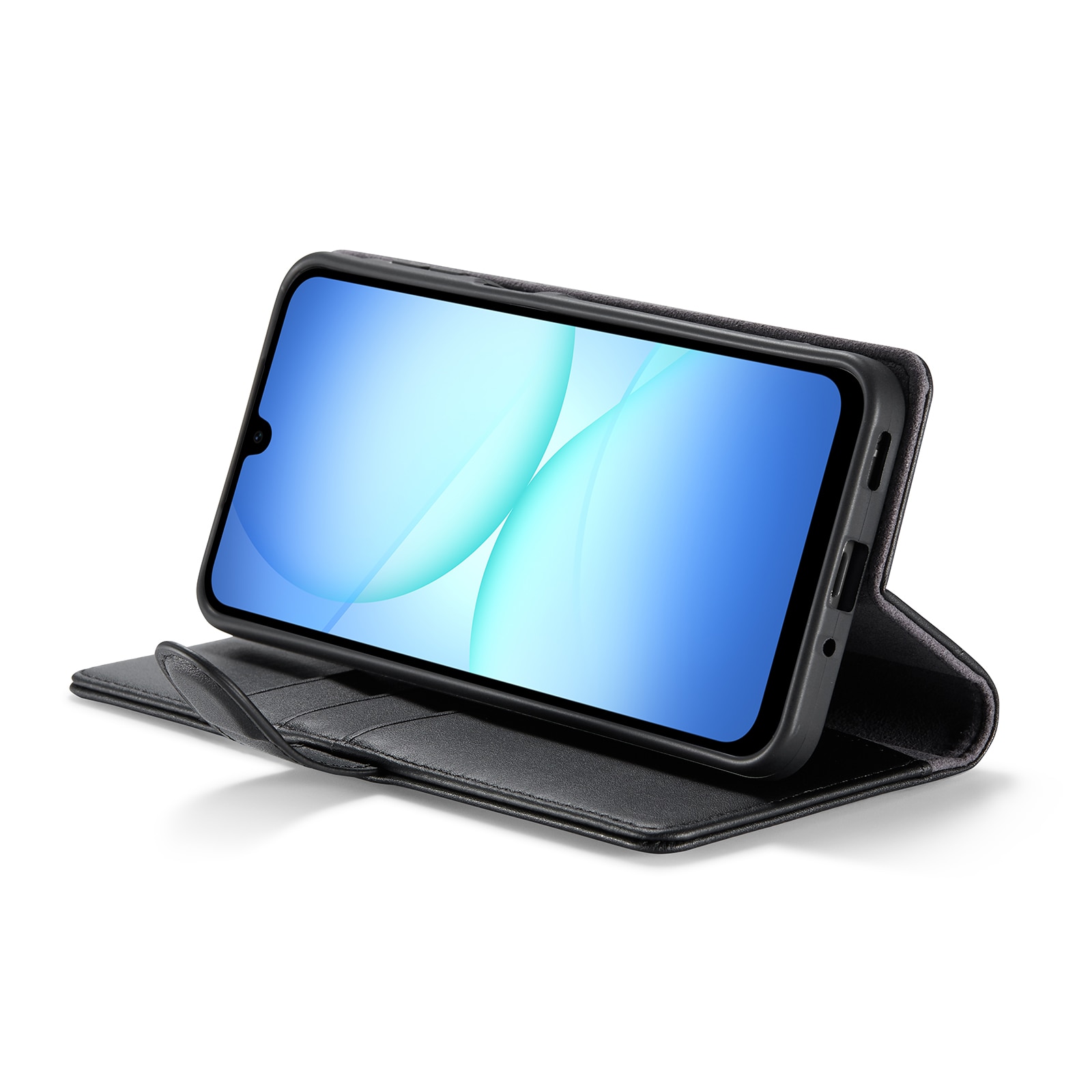  OnePlus 15 Genuine Leather Wallet Case Black